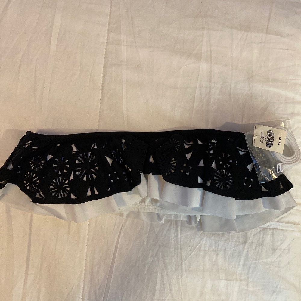 Victoria’s Secret swim bandeau top with ruffle
